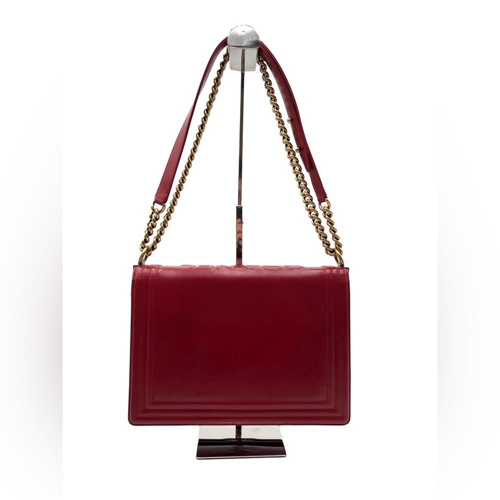 đź’ĄSOLDđź’ĄChanel XL Reverso Burgundy Boy Bag - Picture 10 of 11
